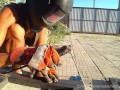 DIY Floating Table 3.2 - Welding 4k HD Teaser2 - downblouse and nip slip (Music)