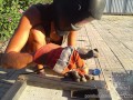 DIY Floating Table 3.2 - Welding 4k HD Teaser2 - downblouse and nip slip (Music)