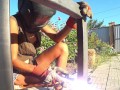 DIY Floating Table 3.1 - Welding 4k HD Teaser - downblouse and nip slip (Music)