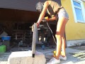 DIY Floating Table 3.1 - Welding 4k HD Teaser - downblouse and nip slip (Music)