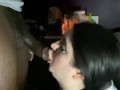 bbw white girl uses her dick sucking lips on bbc