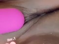 Pink pussy squirts from vibrator 