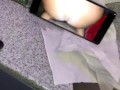 Jacking my dick because I was bored on the plane... cumshot on onlyfans 
