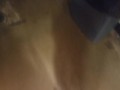 Playing with my big tits at work in the loo