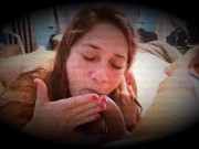 SMOKE AND SUCK blue eyed latina loves to deep throat