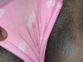 Admiring Wet BLACK PUSSY in Naturally Stained Panties - CLOSEUP