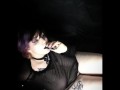 Curvy goth vaping in sheer outfit