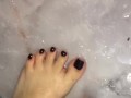 @tici_feet IG ticii feet washing & showing feet black toenails (preview)
