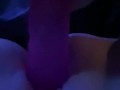 A quick cum with a 18in dildo