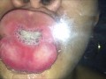 Glass tongue licking and kissing (Short version)