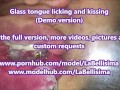 Glass tongue licking and kissing (Short version)