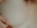 Fat bitch plays with her tits 