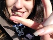 Pinkmoonlust Public Flashes ONE NIPPLE in a Very Bad Place While Talking Nervously & Looking Scared