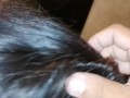 peruvian latina 18 sucks my cock like a whore in abandoned house and spits on him