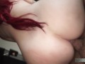 BadDaddyPOV - BIG FAKE TITS REDHEAD TATTOOED SLUT MISSIONARY CUMSHOT