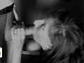 Sexy Granny Big Cock Blowjob B&W