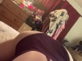 BBW pawg in purple lingerie feeling horny