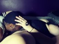 black thug eating her out good covered his mouth with her wap juice
