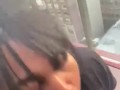 OMG!!!! BLACK GIRL CAUGHT OUTSIDE ON BALCONY SUCKING a BBC!! IT GETS VERY SLOPPY!!!!!