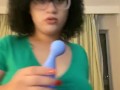 Curly hair Redbone making herself cum/orgasm 