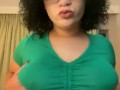 Curly hair Redbone making herself cum/orgasm 