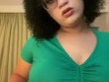 Curly hair Redbone making herself cum/orgasm 