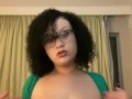 Curly hair Redbone making herself cum/orgasm 