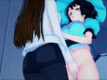 Kurisu Makise fucks Mayuri Shiina with a lesbian strapon. Steins;Gate hentai.