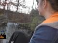 Outdoor Waterfall Blowjob - Blonde Canadian Green Eyes Almost Gets Caught!
