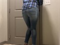 Locked out and desperate to pee | soaked jeans