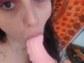 BD Dragon Dick Suck! PinkMoonLust from ONLYFANS Gives Small Dildo Kelvin Bad Dragon Cock Worship