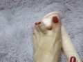 Footjob با پاهام خوب کیر مالیدم