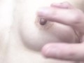 【乳首お手入れ】ミルクですべすべにしたので、ちくびを可愛がって気持ちよくさせてください nipple massage care  masturbation orgasm Japanese amateu