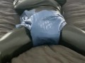 Leave my latex bondage slave in a diaper overnight