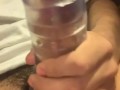 Teen guy moaning using his toy