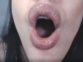 Close up POV Cum on my pretty lips