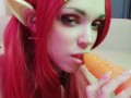 Octokuro - demon girl ahegao split tongue bad dragon - full version