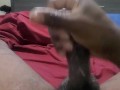 Stroking my dick home alone