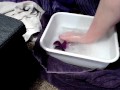 LauraSquirts feet needed spa treatment Mud, rub, wash ,lotion, painted nails
