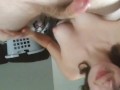 Beautiful Stepsis Sophie services brother playful morning blowjob!