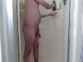 Shower, shave and stroke big cock!