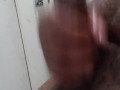 Jacking off in a motel bath room