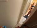 Stepson films stepmom undress in the bathroom then fucks her to help her self-confidence