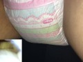 017 オヤスミマンにおもらし！膨らんだおむつ