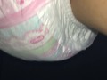 017 オヤスミマンにおもらし！膨らんだおむつ