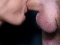 Close Up Tounge-Job ends with a nice oral creampie swallow