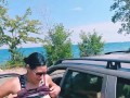 Quick titty flash at the lake