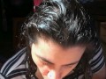 Quickie! Sunny blowjob, cumplay & swallow! (POV CFNM)