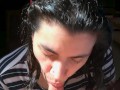 Quickie! Sunny blowjob, cumplay & swallow! (POV CFNM)