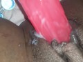 Ebony Solo Pink Dildo & Anal Beads(Part 1)
